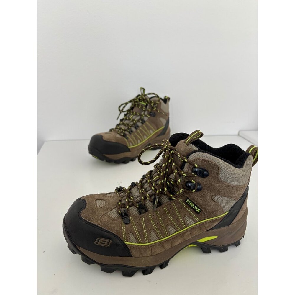 Skechers Boots Women’s 7.5 Brown Steel Toe Work Hiking Utilitarian Trail Style